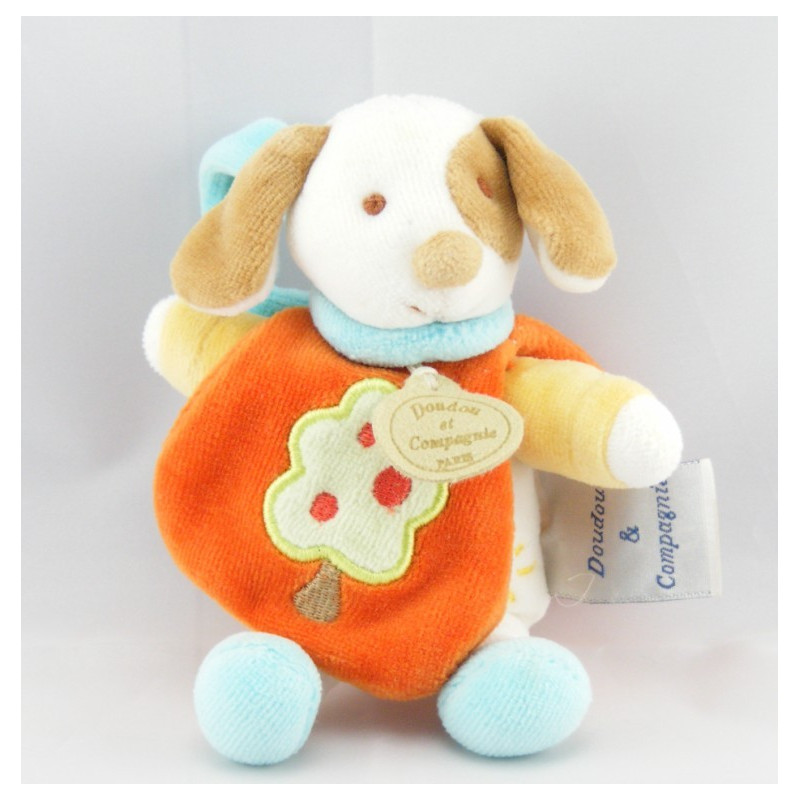 Doudou et compagnie chien Hector orange avec gland