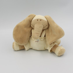 Doudou Eléphant Archibald salopette jaune NOUKIE'S