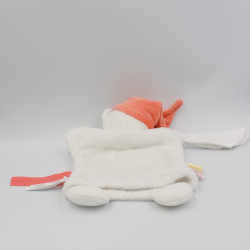 Doudou marionnette ours blanc orange mouchoir Imagine KALOO