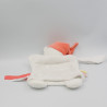 Doudou marionnette ours blanc orange mouchoir Imagine KALOO
