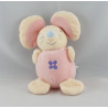 Doudou souris rose fleur mauve AJENA