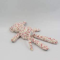 Doudou souris blanche rose fleurs PETIT BATEAU