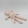 Doudou souris blanche rose fleurs PETIT BATEAU