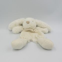 Doudou plat lapin blanc LA MAISON DE JEANNE