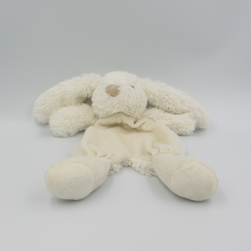 Doudou plat lapin blanc LA MAISON DE JEANNE