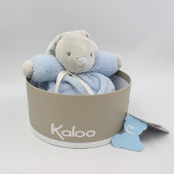 Doudou lapin plume gris bleu KALOO