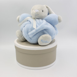 Doudou lapin plume gris bleu KALOO