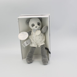 Doudou et compagnie panda blanc gris étoiles