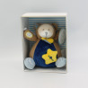 Doudou et compagnie musical ours beige bleu jaune étoile Les Ptitous