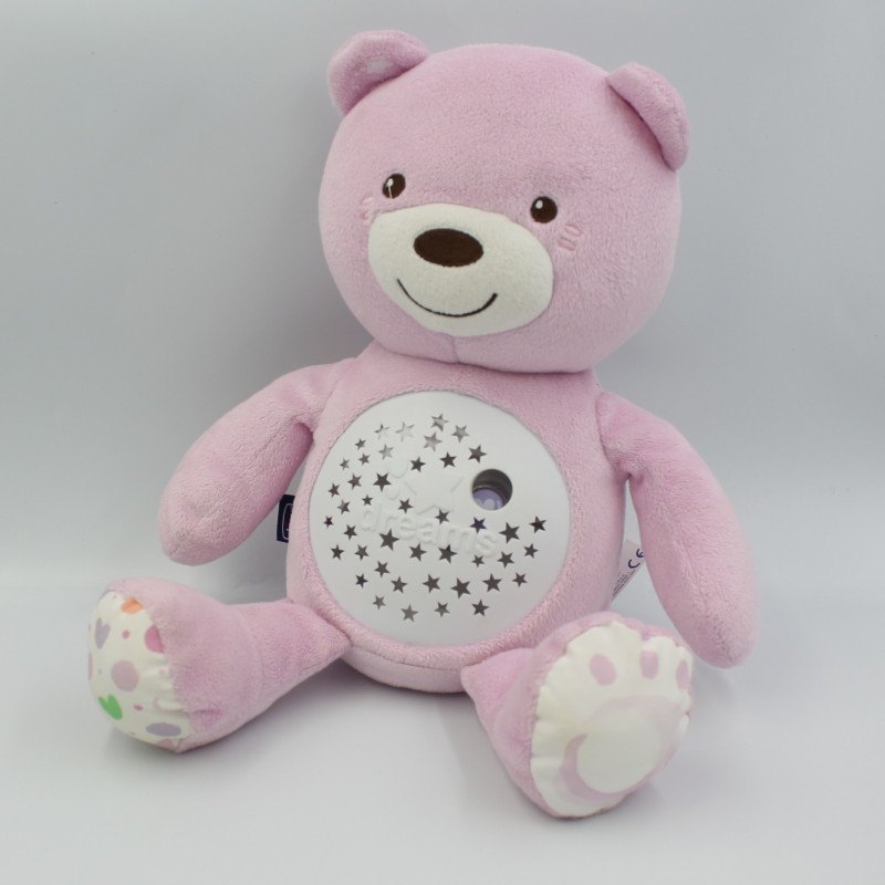 Peluche ourson rose projecteur Baby Bear First dreams CHICCO Peluche ourson rose projecteur Baby Bear First dreams CHICCO