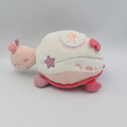 Doudou tortue rose blanc My little tortue Tess SAUTHON