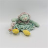 Doudou plat chat bleu gris vert les Pachats MOULIN ROTY