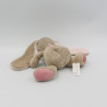 Doudou lapin beige rose Nina NATTOU 18 cm