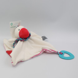 Doudou plat canard blanc bleu rouge rose rayé fleurs ORCHESTRA PREMAMAN