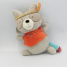 Doudou musical chien loup renard gris orange indien poisson ORCHESTRA PREMAMAN