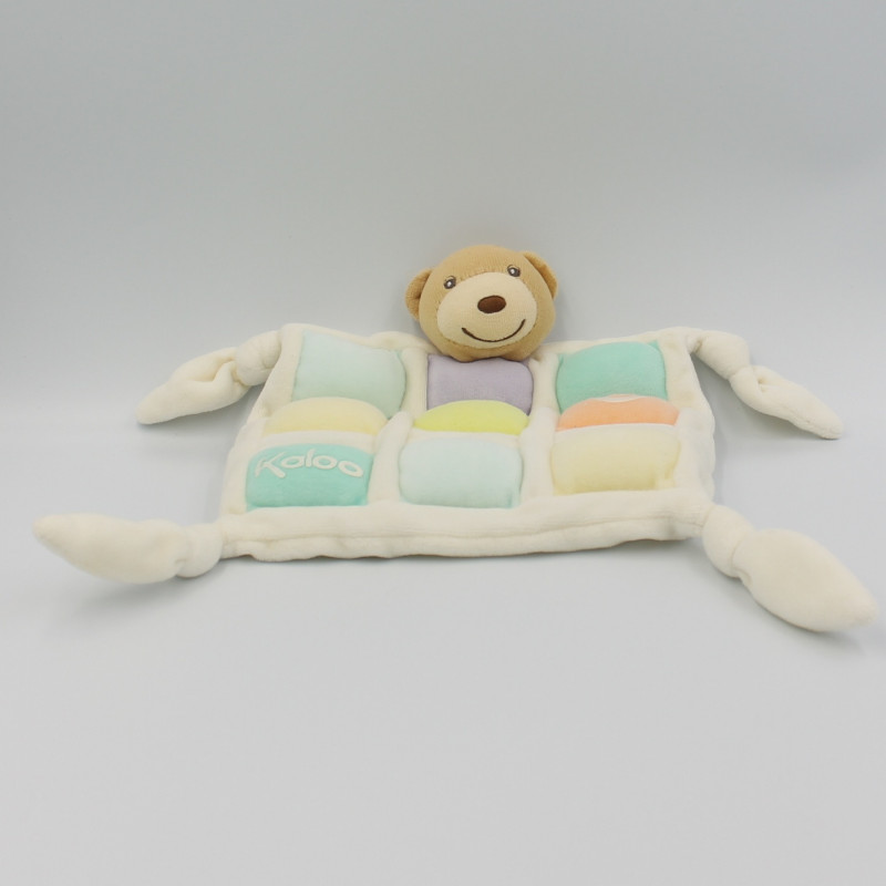 Doudou plat ours candies candy couleur pastel KALOO