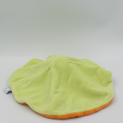 Doudou plat rond souris orange jaune vert Nestor et Capucine MOULIN ROTY