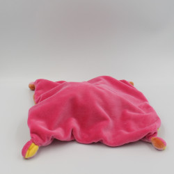 Doudou plat rose jaune clown NICOTOY KIABI