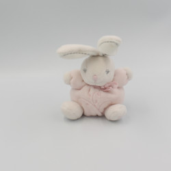 Mini Doudou lapin rose blanc PERLE KALOO