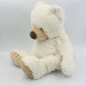 Grand Doudou peluche ours blanc beige BABY NAT