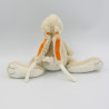 Doudou musical lapin beige blanc orange HAPPY HORSE