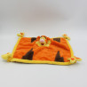 Doudou plat tigrou orange jaune papillons DYSNEYLAND