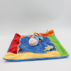 Doudou plat Bourriquet bleu jaune orange vert rouge DISNEY BABY