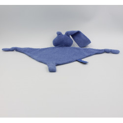 Doudou plat triangle lapin bleu éponge Lapidou NATTOU