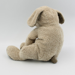 Doudou chien beige marron écharpe AFIBEL