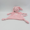 Doudou plat lapin rose étoiles TEX BABY
