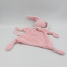 Doudou plat lapin rose étoiles TEX BABY