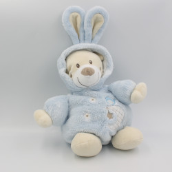 Doudou ours déguisé en lapin bleu BABY AUCHAN