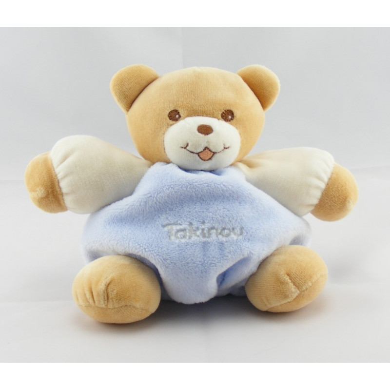 Doudou petit ours boule mauve violet TAKINOU