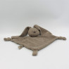 Doudou plat triangle lapin marron éponge Lapidou NATTOU