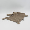 Doudou plat triangle lapin marron éponge Lapidou NATTOU