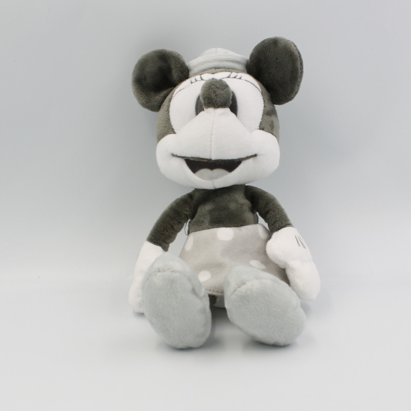 Peluche Minnie noir blanc gris DISNEY NICOTOY