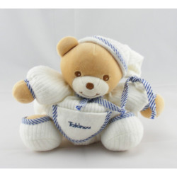 Doudou lapin patapouf blanc bleu marine TAKINOU