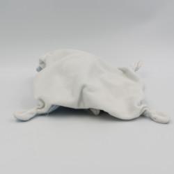 Doudou plat Dumbo blanc bleu gris paillettes DISNEY BABY