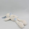 Doudou et compagnie lapin blanc bleu J'aime mon doudou
