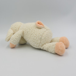 Doudou mouton blanc rose