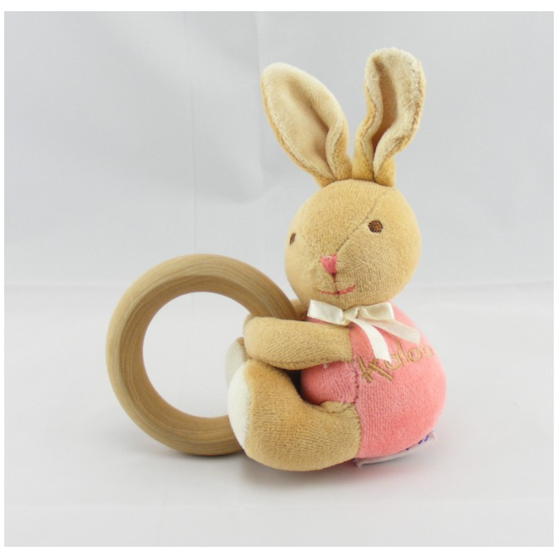 Mini doudou lapin beige orange KALOO 1998