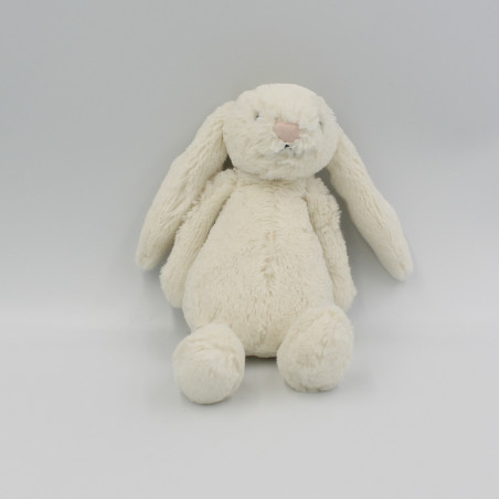 Doudou lapin blanc nez rose JELLYCAT 20 cm