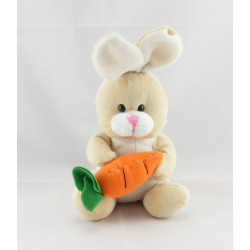 Doudou plat bleu vert lapin carotte SIPLEC