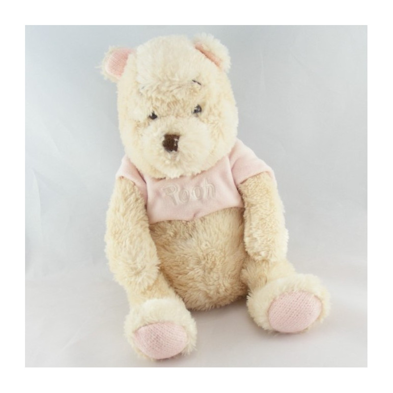 Doudou Winnie l'Ourson créme pull rose Disney