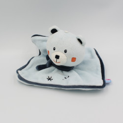 Doudou plat ours blanc bleu...