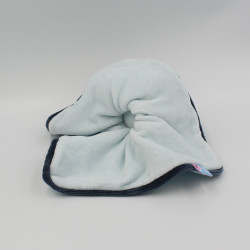 Doudou plat ours blanc bleu marine SUCRE D'ORGE