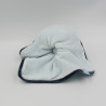 Doudou plat ours blanc bleu marine SUCRE D'ORGE