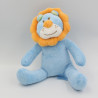 Doudou lion bleu orange KING BEAR