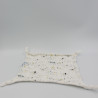 Doudou plat carré blanc sapins VERTBAUDET