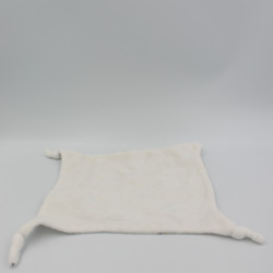 Doudou plat carré blanc sapins VERTBAUDET